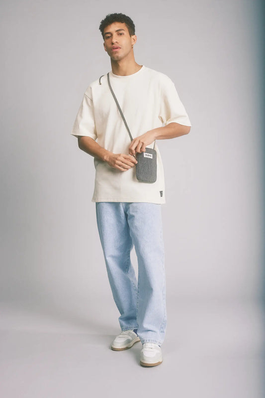 Bill Denim Gray phone pouch