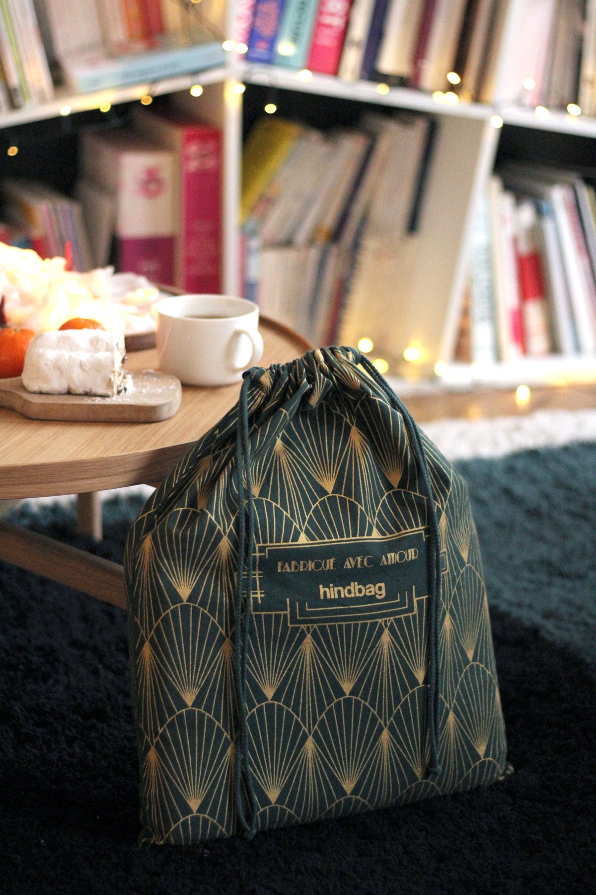 Green reusable gift bag