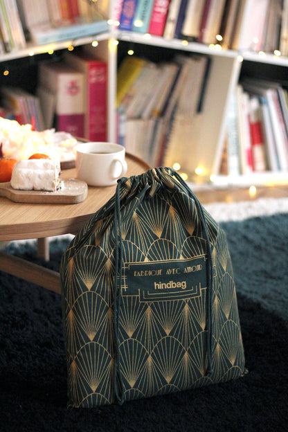 Green reusable gift bag