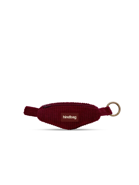 Côme burgundy corduroy key ring