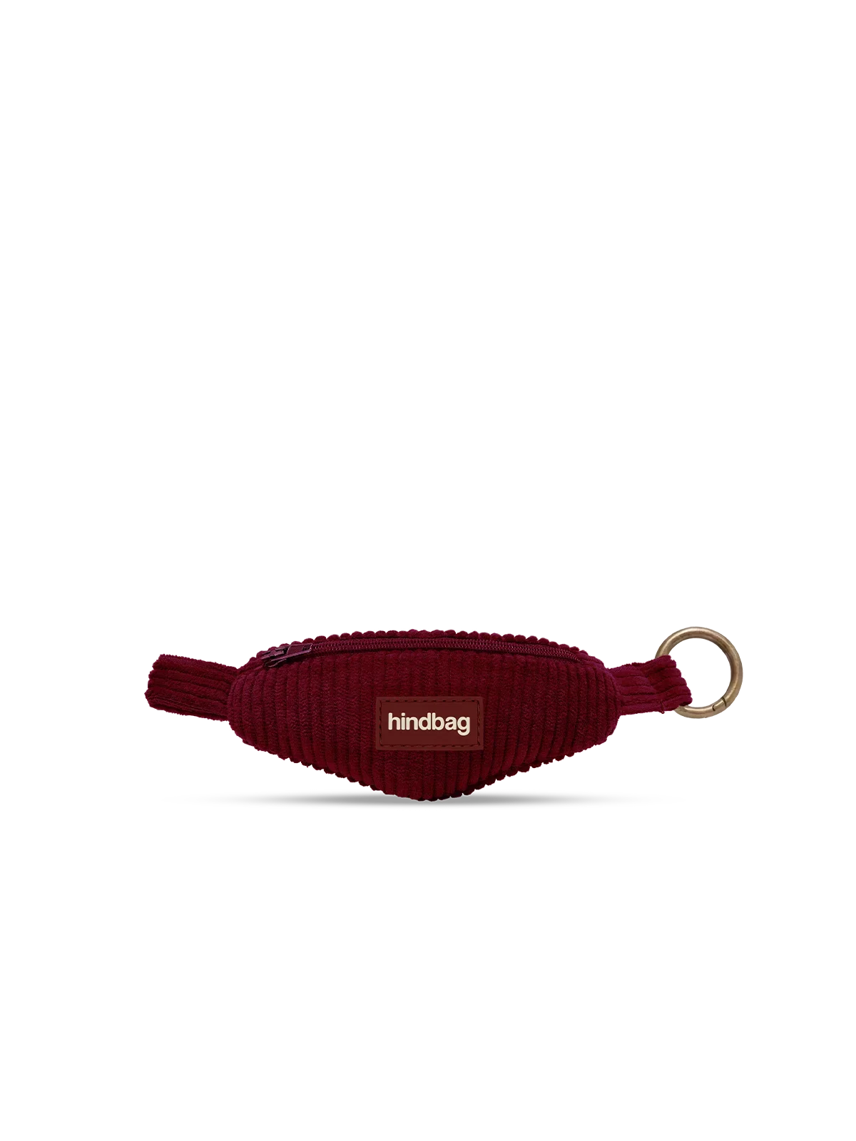 Côme burgundy corduroy key ring