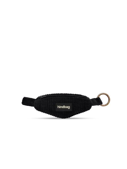 Côme black corduroy key ring