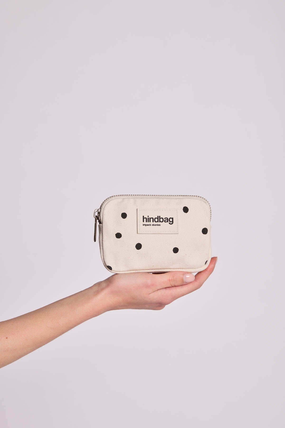 Lili Ecru Polka Dot Coin Purse