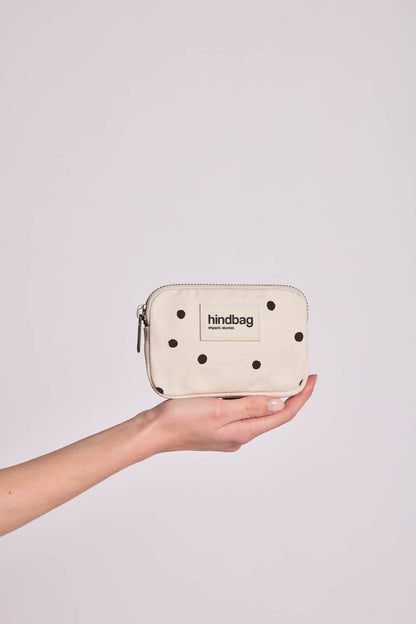 Lili Ecru Polka Dot Coin Purse