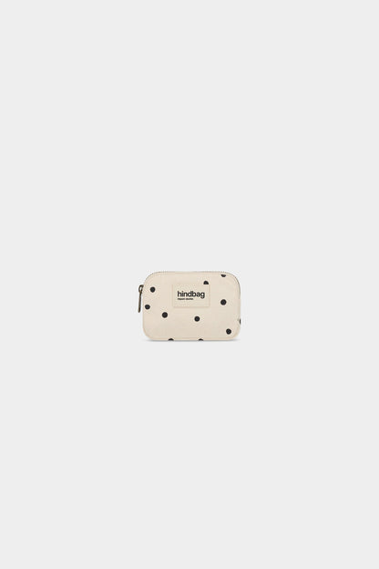 Lili Ecru Polka Dot Coin Purse