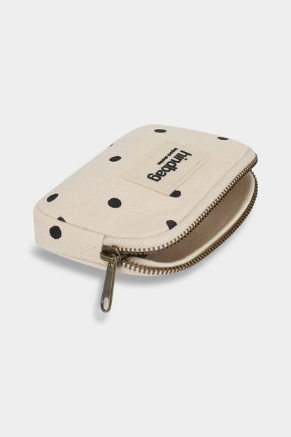 Lili Ecru Polka Dot Coin Purse