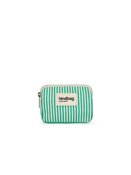 Lili Stripe Green Coin Purse