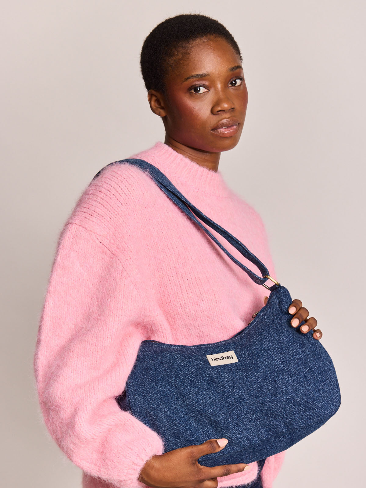Rosa dark blue denim Crossbody Bag