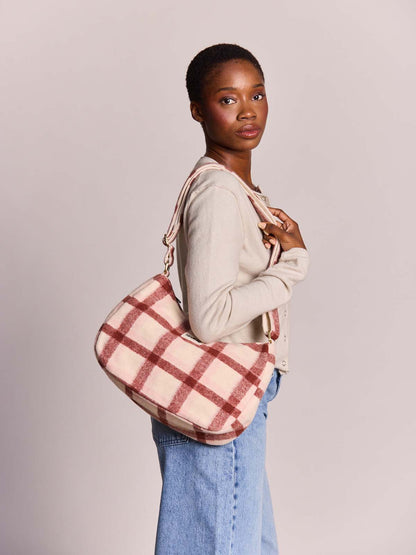 Rosa pink tartan Crossbody Bag