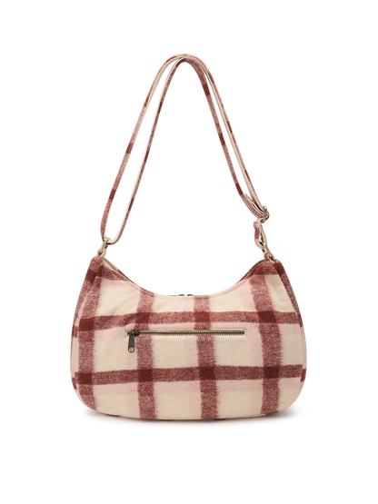 Rosa pink tartan Crossbody Bag