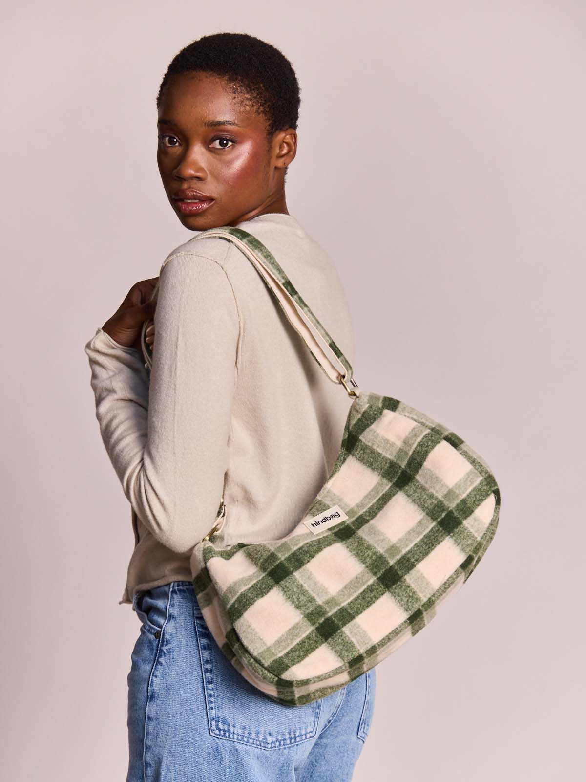Rosa green tartan Crossbody Bag