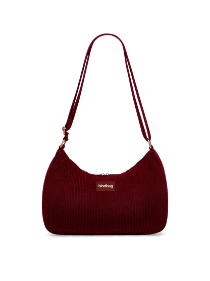Rosa burgundy corduroy Crossbody Bag