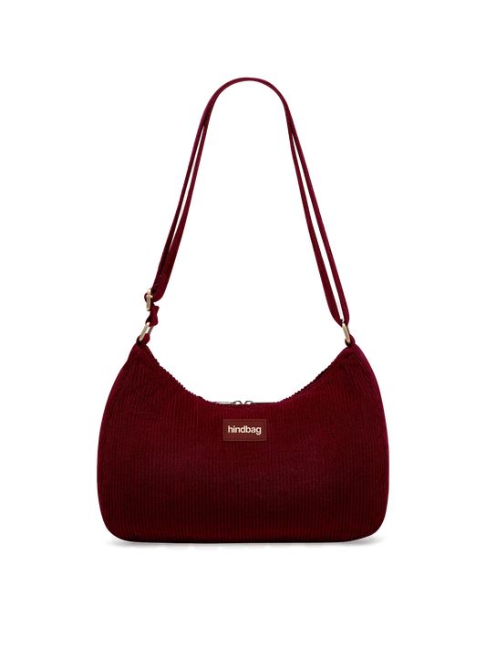 Rosa burgundy corduroy Crossbody Bag
