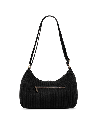 Rosa black corduroy Crossbody Bag