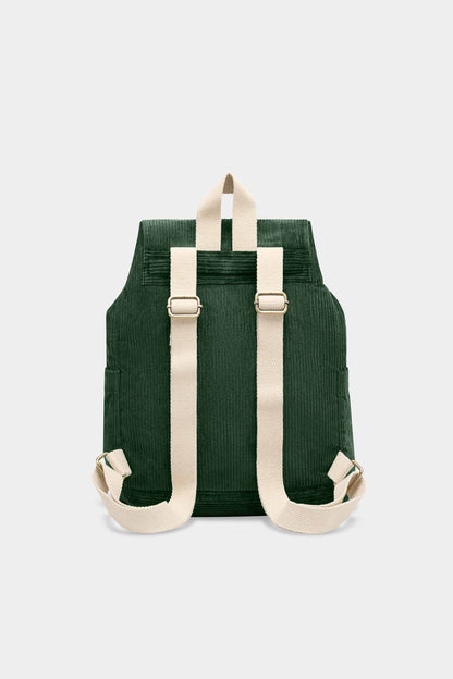Eliot backpack in pine green corduroy
