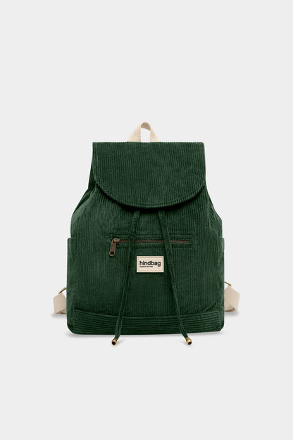 Eliot backpack in pine green corduroy