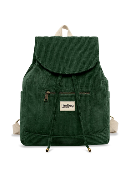 Eliot backpack in pine green corduroy
