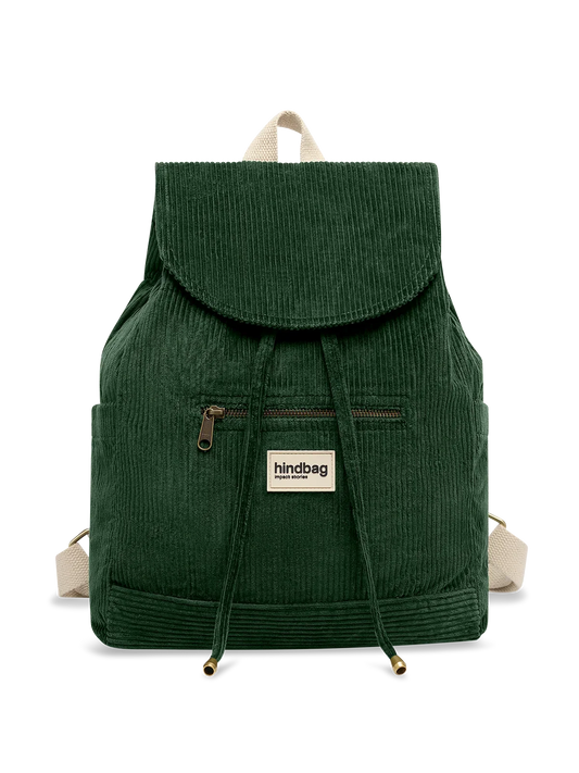 Eliot backpack in pine green corduroy