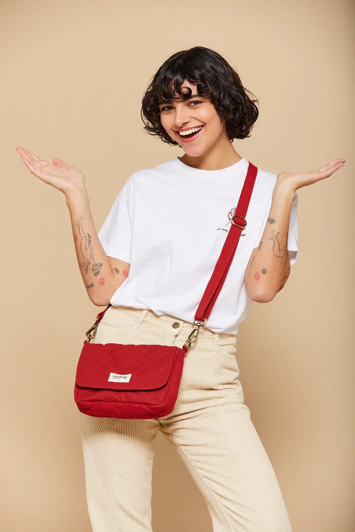 Margault Terracotta quilted handbag