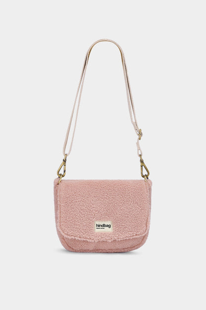 Teddy Crossbody Handbag in Powder Pink