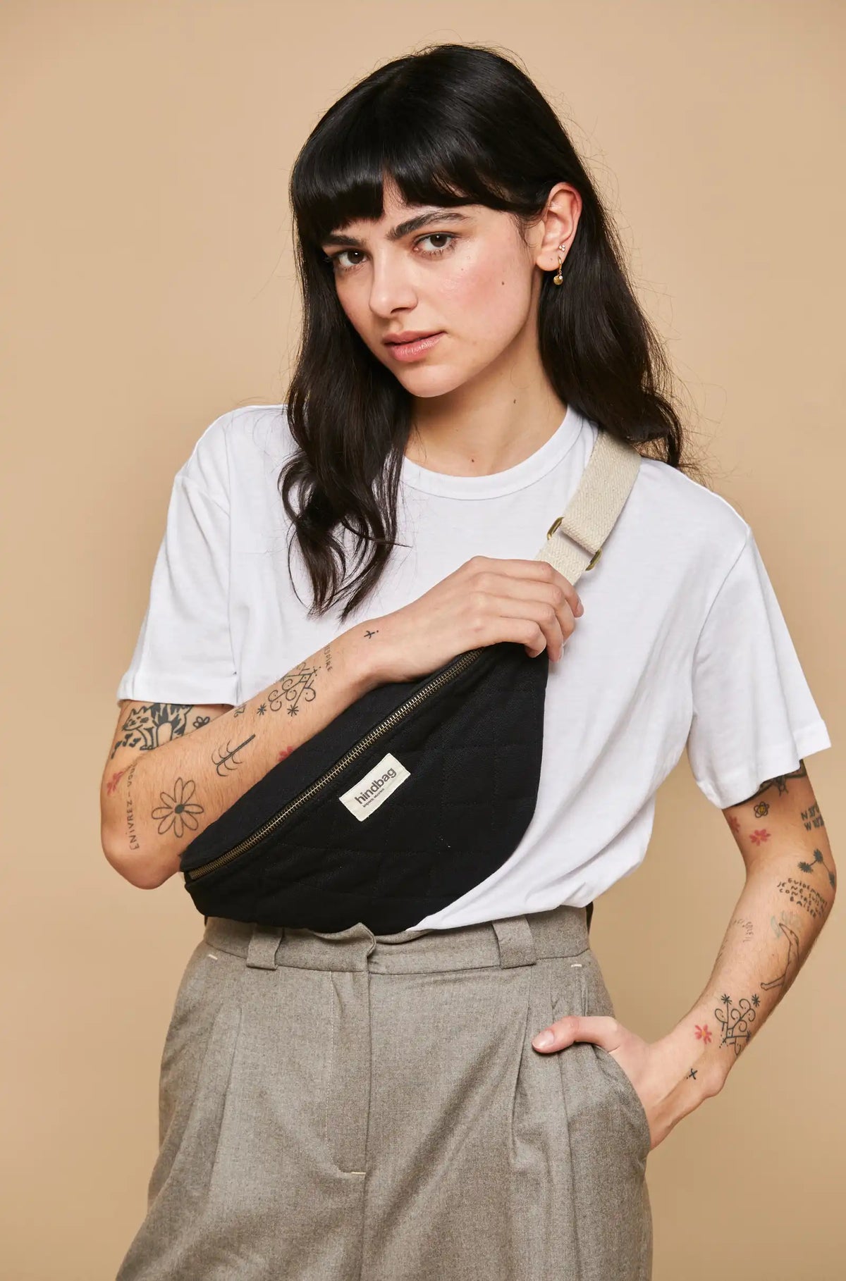 Olivia Quilted Belt Bag Black