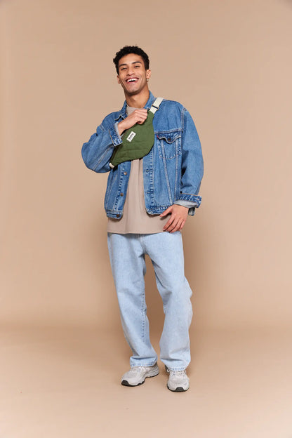 Olivia Olive Quilted Belt Bag