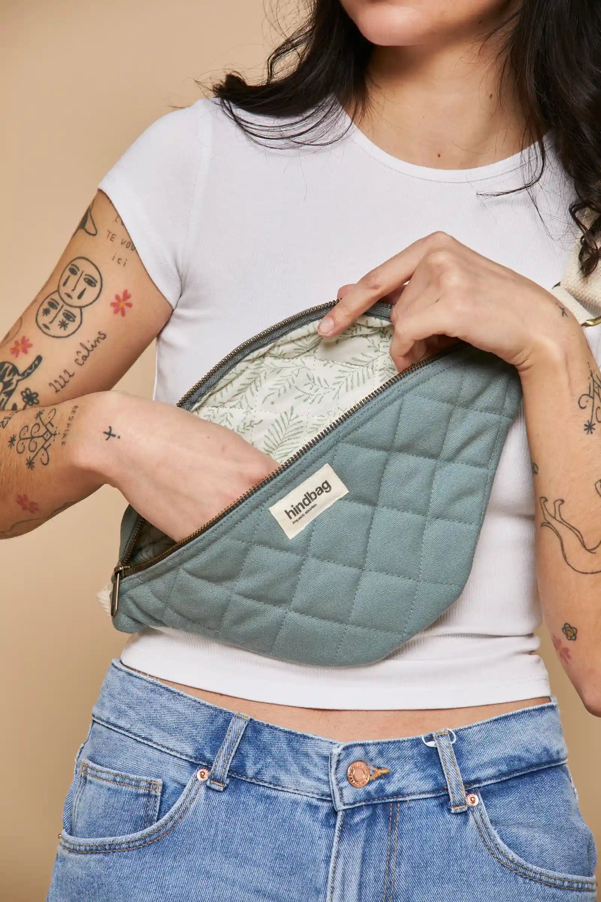 Olivia Sauge quilted belt bag