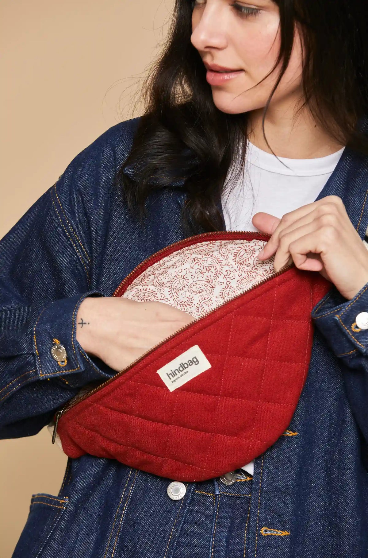 Olivia Terracotta Quilted Belt Bag