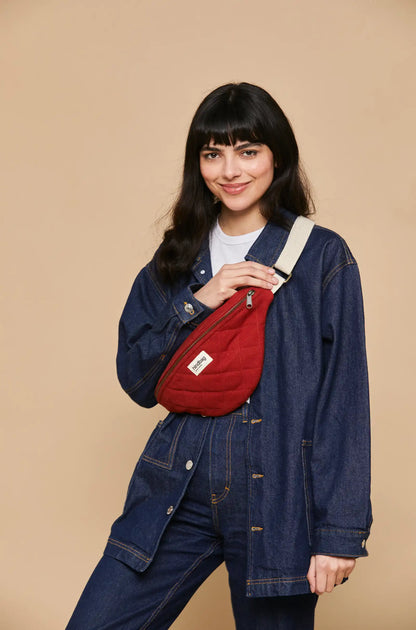 Olivia Terracotta Quilted Belt Bag