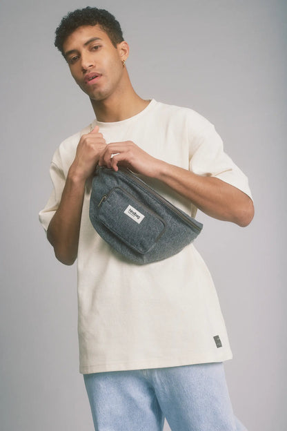 XL Sofia Denim Gray Belt Bag