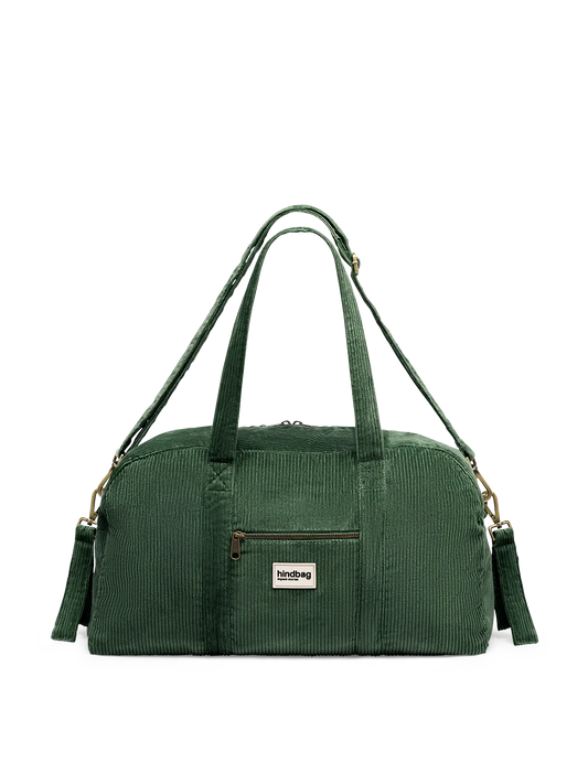 Basile Pine Green Corduroy Diaper Bag