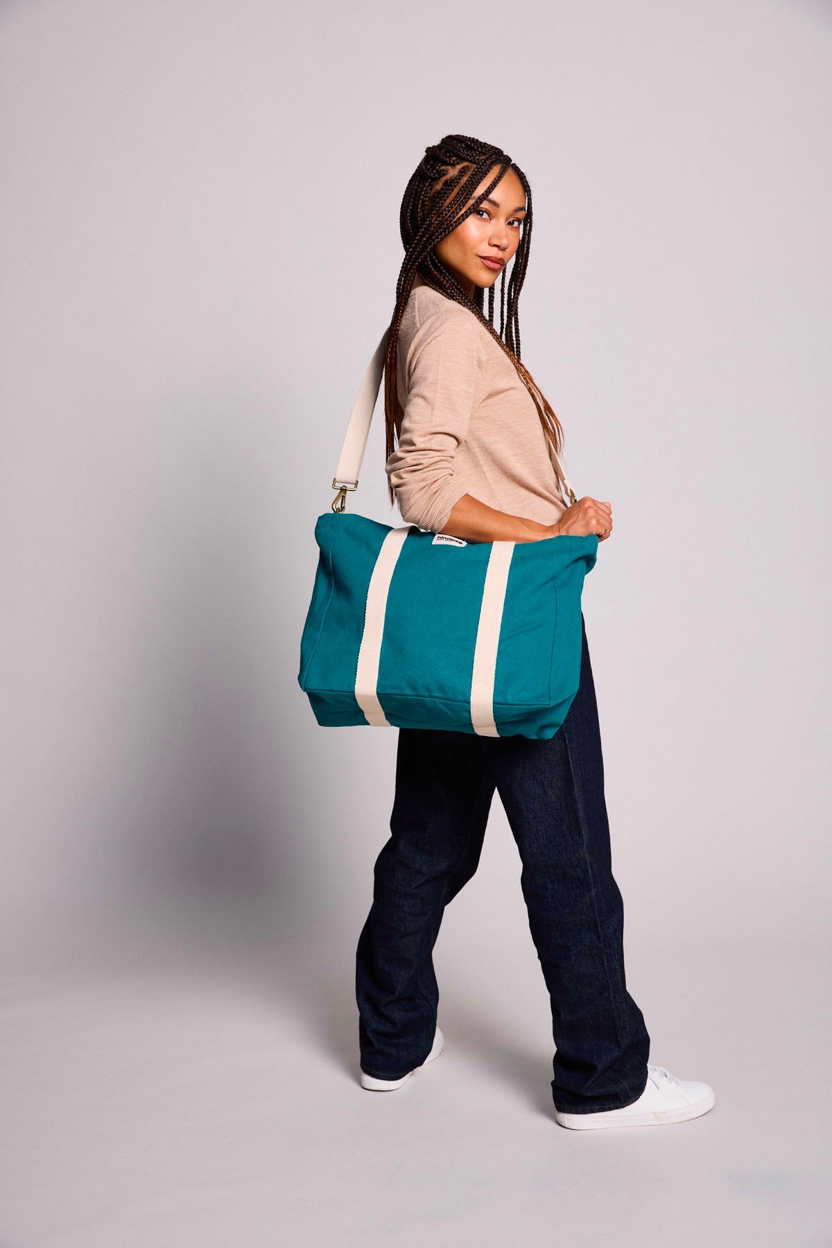 Cesar Peacock Blue Tote Bag