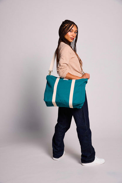 Cesar Peacock Blue Tote Bag