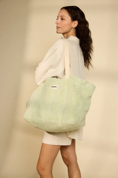 Almond green Claude Terry tote bag