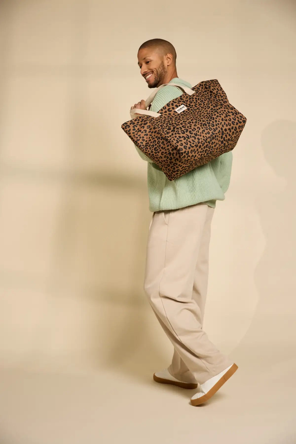 Tote bag Claude Cinnamon Leopard