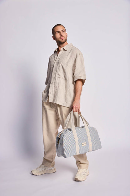 Charlie blue Stripes Weekend Bag