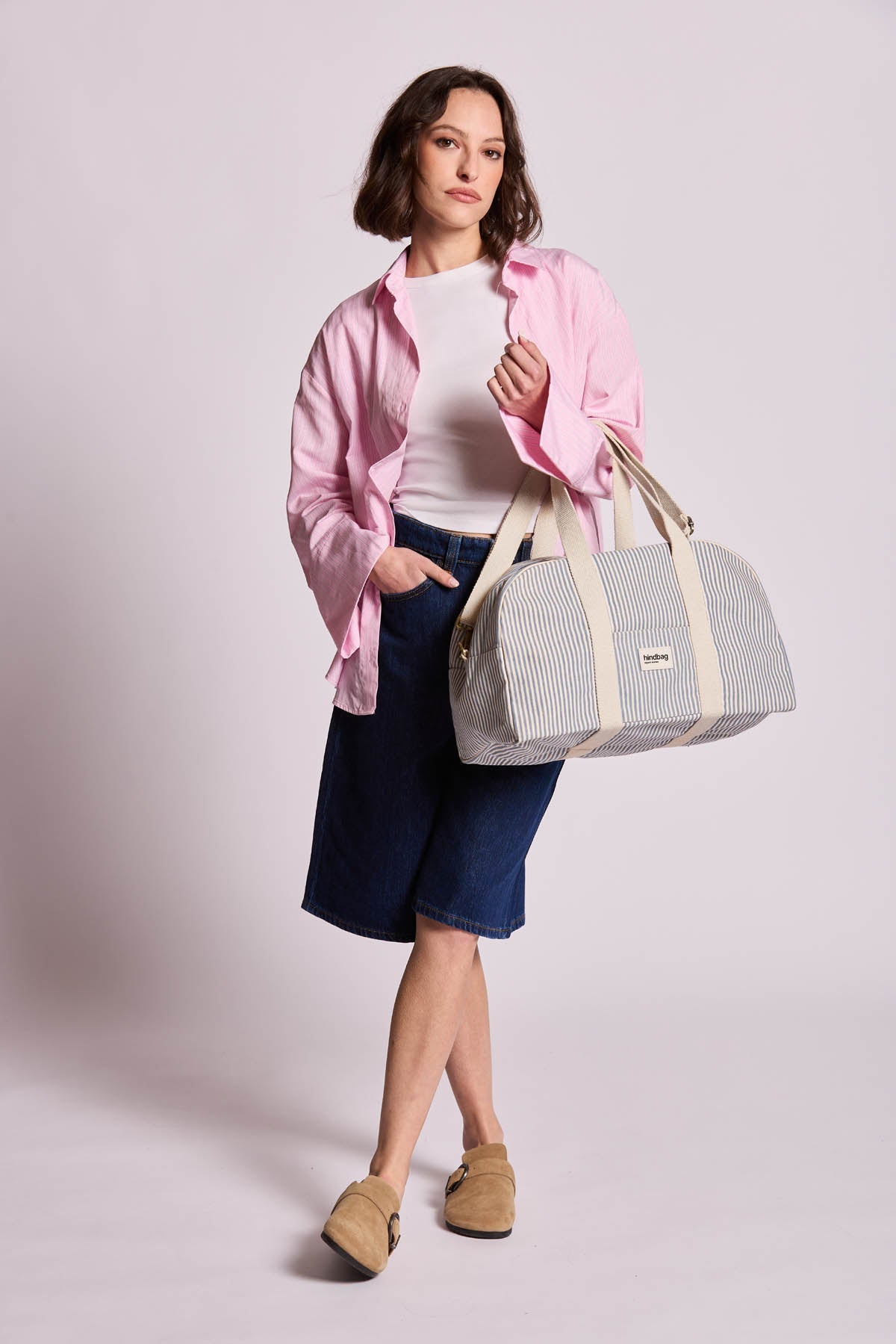 Charlie blue Stripes Weekend Bag