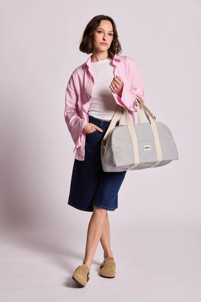 Charlie blue Stripes Weekend Bag