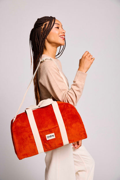 Charlie Bowling Bag in brick corduroy