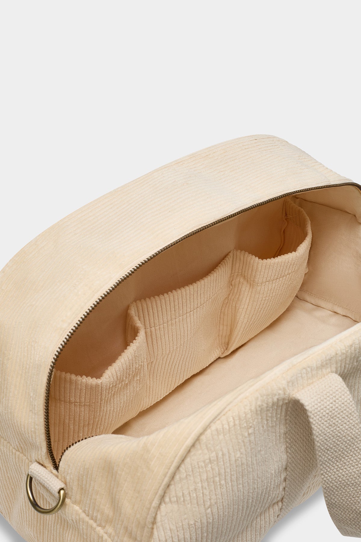 Charlie Bowling Bag in beige corduroy