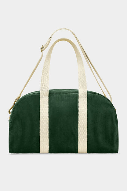 Charlie Bowling Bag in forest green corduroy