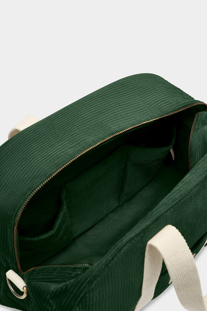 Charlie Bowling Bag in forest green corduroy