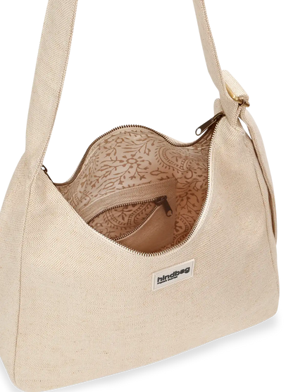 Claire Jute Hobo Bag