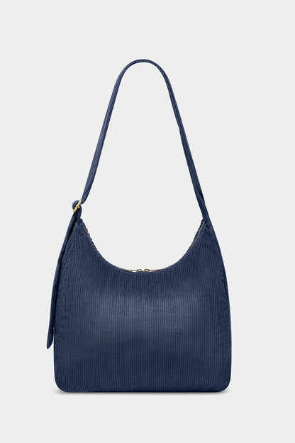 Claire Navy Corduroy Hobo Bag
