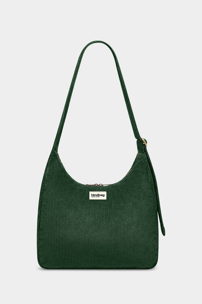 Claire Pine Green Corduroy Hobo Bag