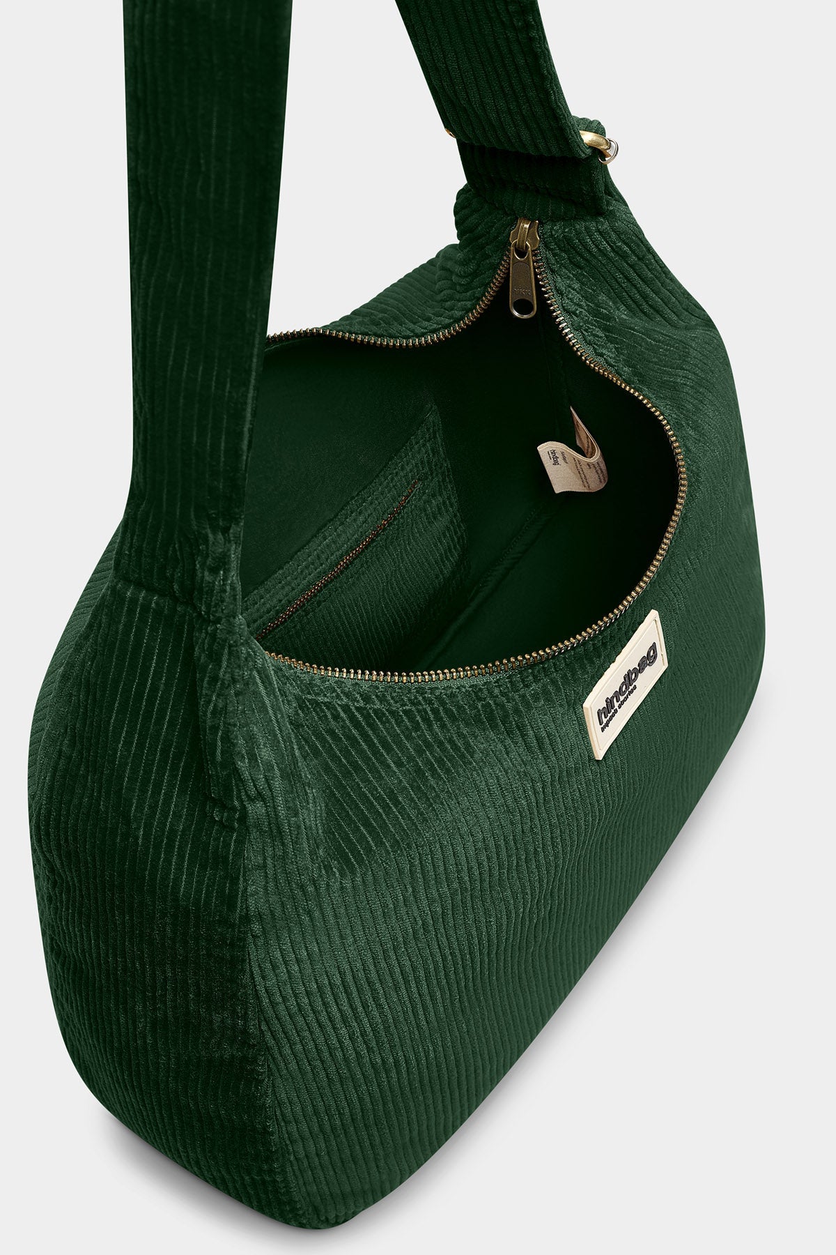 Claire Pine Green Corduroy Hobo Bag