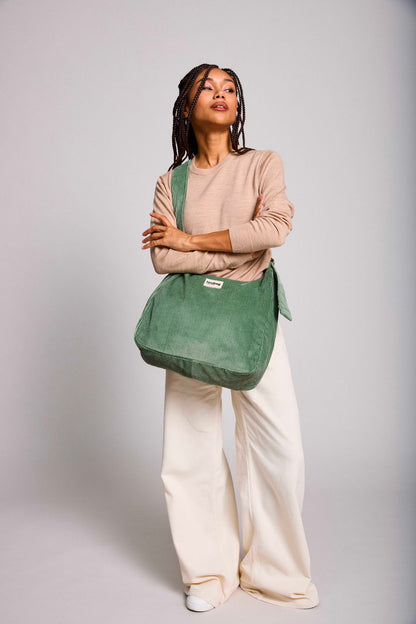 Claire Mint Green Corduroy Hobo Bag