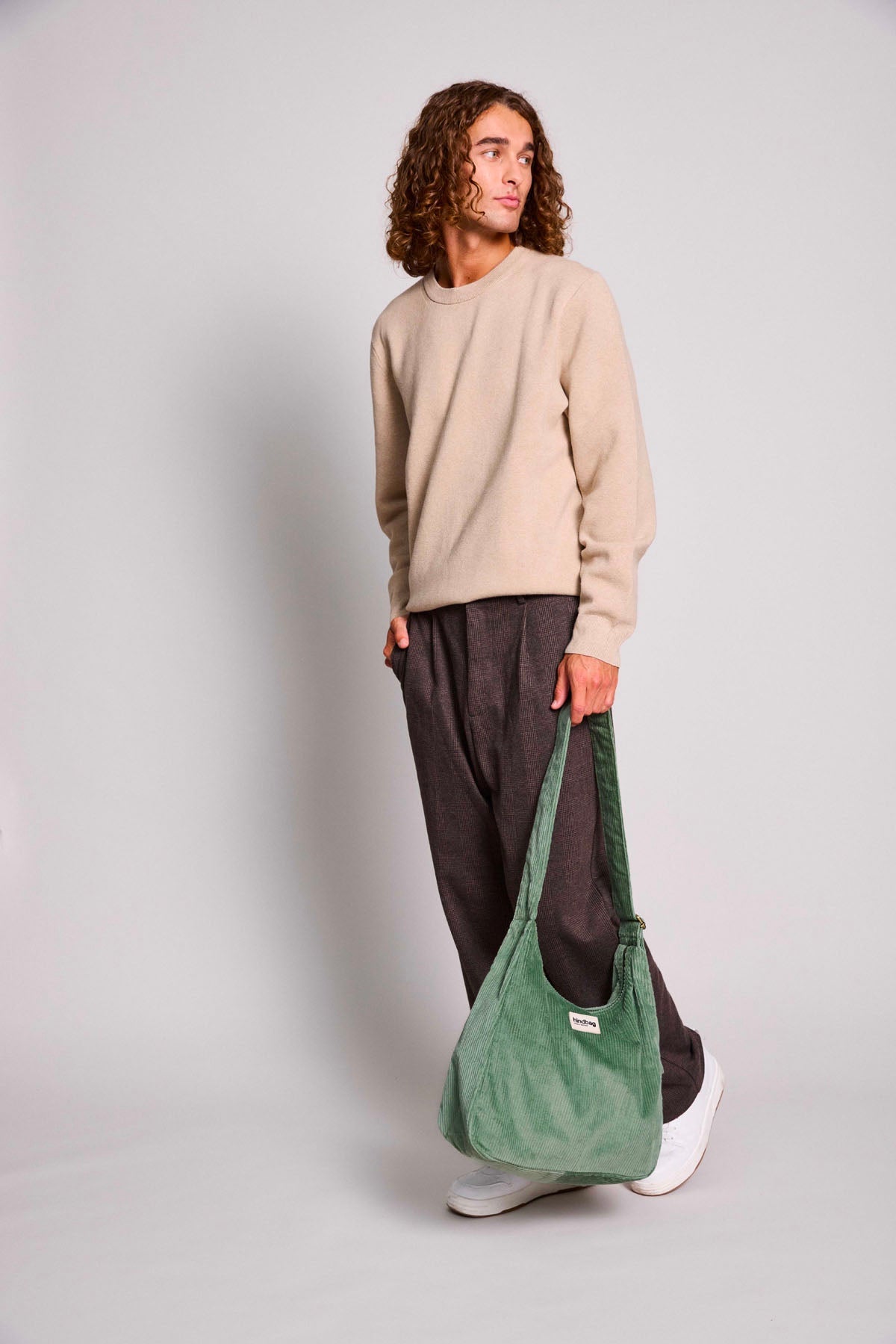 Claire Mint Green Corduroy Hobo Bag
