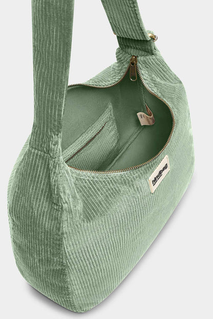Claire Mint Green Corduroy Hobo Bag