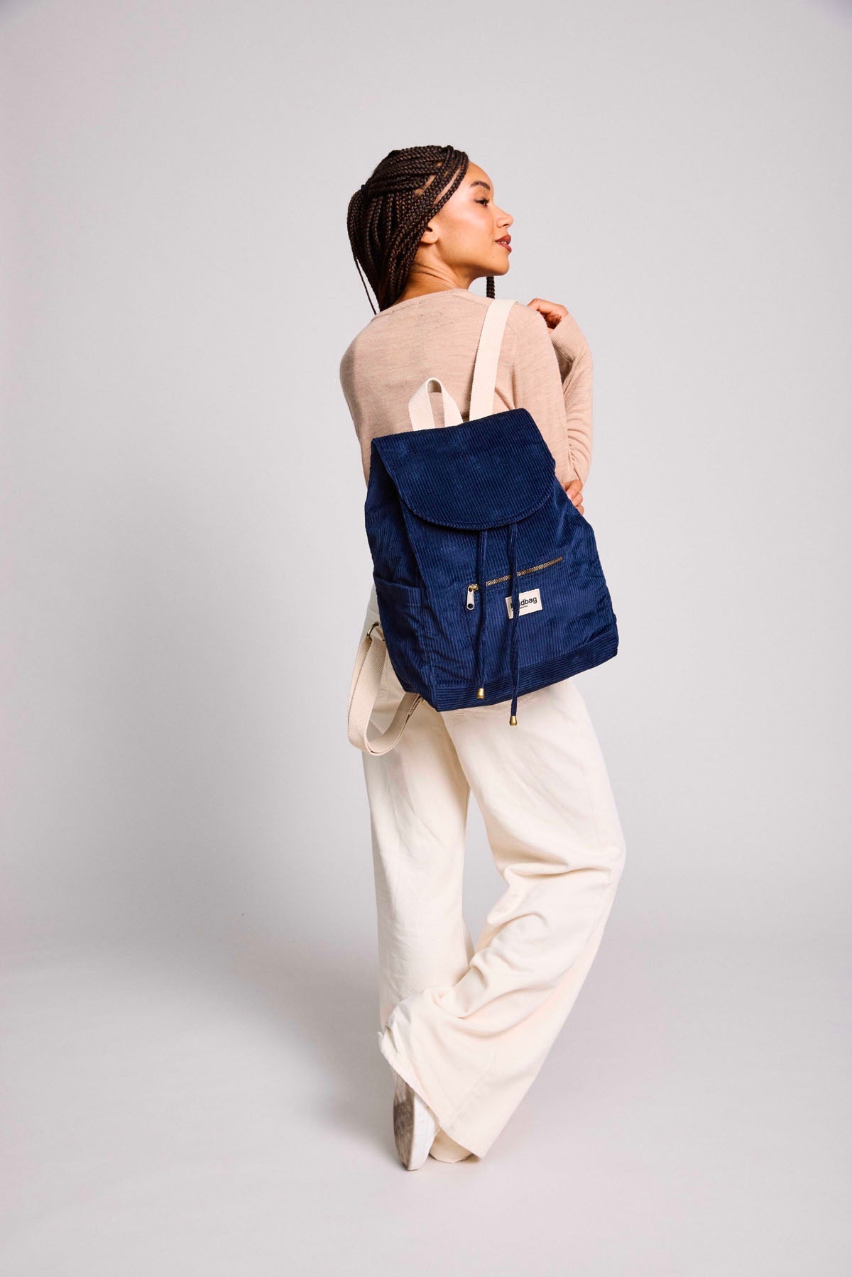 Eliot backpack in navy corduroy